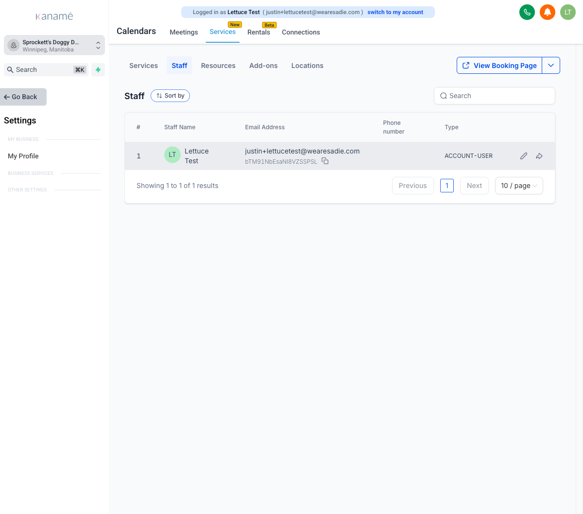 Add Employee dialog with role + permissions